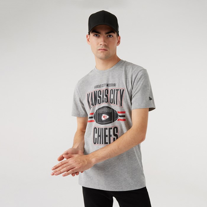 Kansas City Chiefs Football Miesten T-paita Harmaat - New Era Vaatteet Tukkukauppa FI-865420